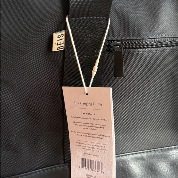 Beis The Hanging Duffle Bag in Black Brand NEW WITH TAGS, Never Used, Su… - Picture 13 of 15